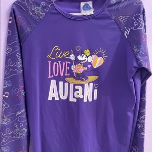 Disney’s Aulani youth Minnie Mouse long sleeve rash guard